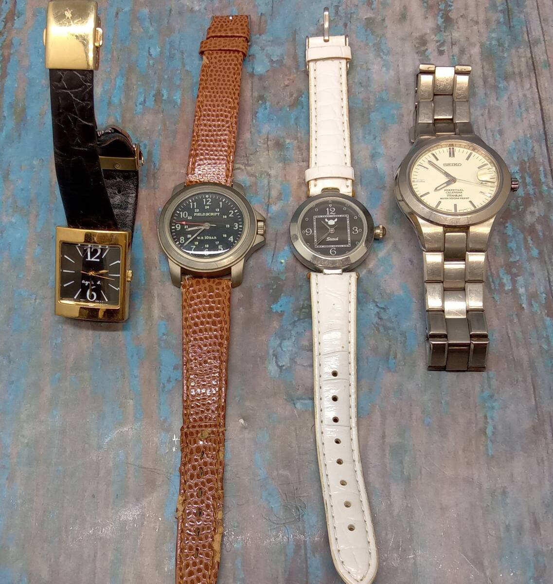 ジャンク ジャンク品腕時計まとめ売り/ジャンク品4点セット/電池切れ、不備有り品/返品不可_画像1