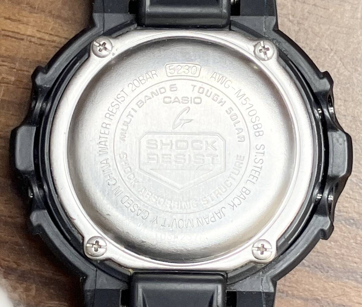 CASIO カシオ G-SHOCK ジーショック AWG-M510SBB ブラック アナデジ 電波ソーラー ラバーバンド 腕時計_画像6