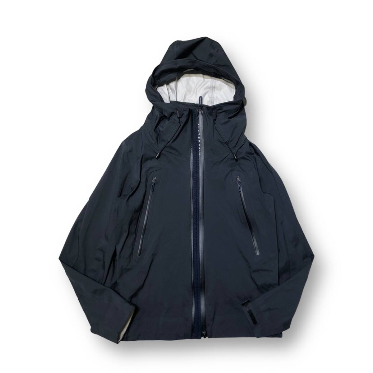 DESCENTE HARD SHELL JACKET CREAS マウンテンパーカー Sサイズ デサント ネイビー 店舗受取可_画像1