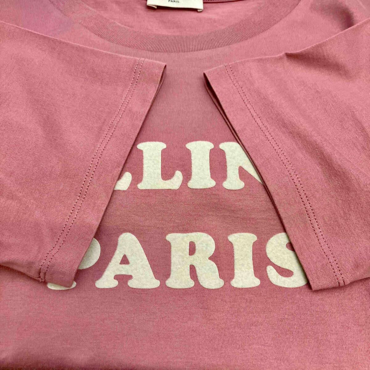 CELINE セリーヌ ボクシー Tシャツ コットン サイズS レディース 2X885671Q ピンク 店舗受取可_画像4