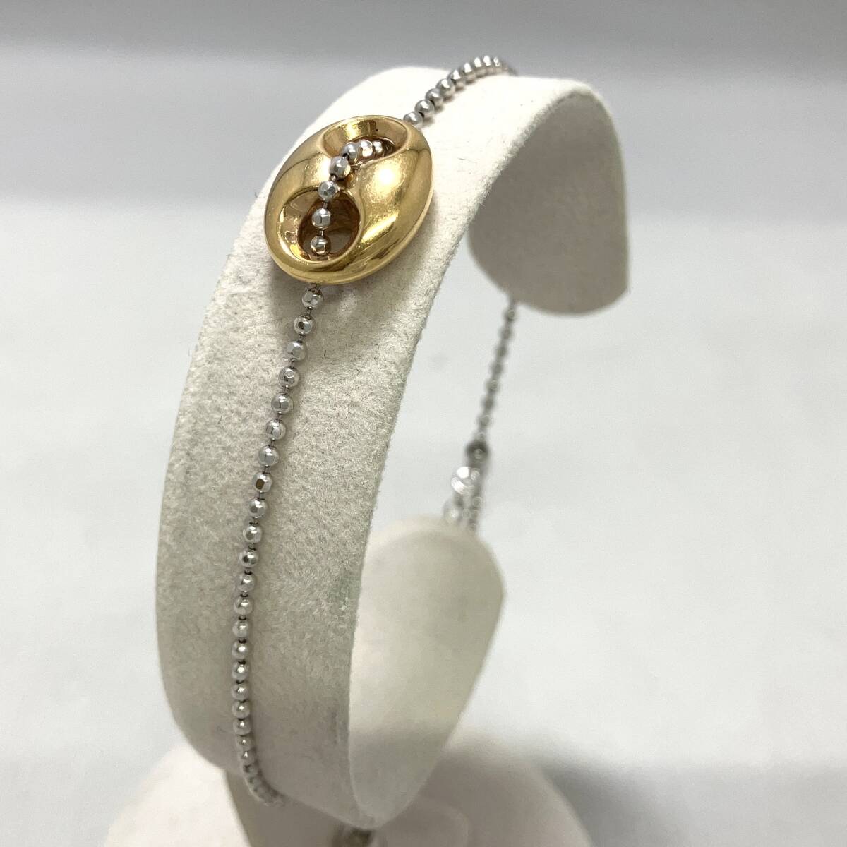 経典 GUCCI 4.6g 20.5cm ブレスレット 18金 K18 グッチ ブレスレット