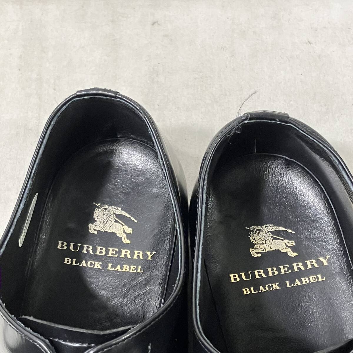 BURBERRY BLACK LABEL ドレスシューズ 内羽根 革靴 27cm ブラック 店舗受取可の画像4