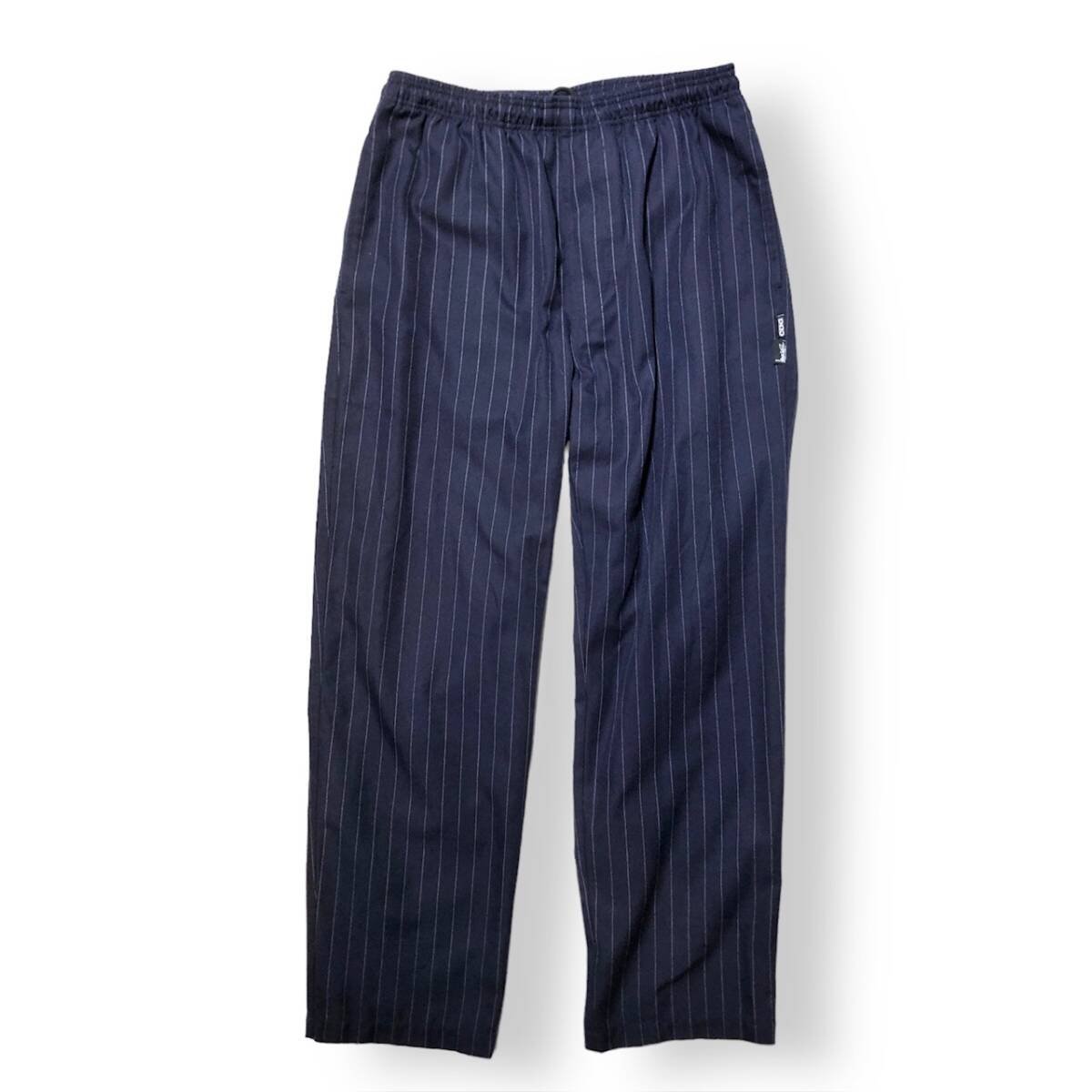 STUSSY×CDG ステューシー×シーディージー PIN STRIPED BEACH PANTS M ネイビー 店舗受取可_画像1