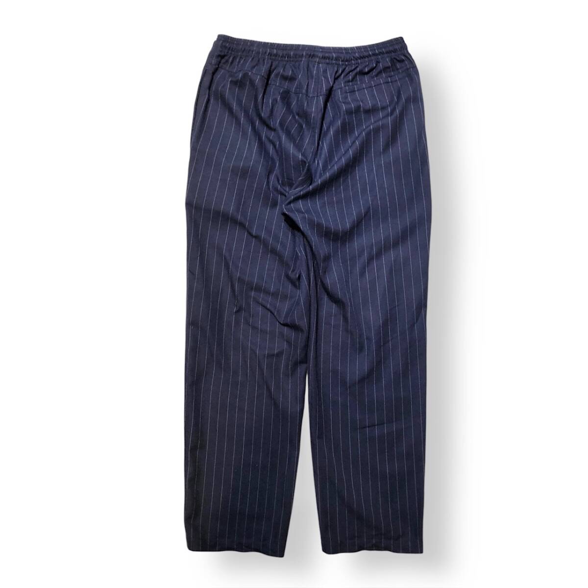 STUSSY×CDG ステューシー×シーディージー PIN STRIPED BEACH PANTS M ネイビー 店舗受取可_画像2