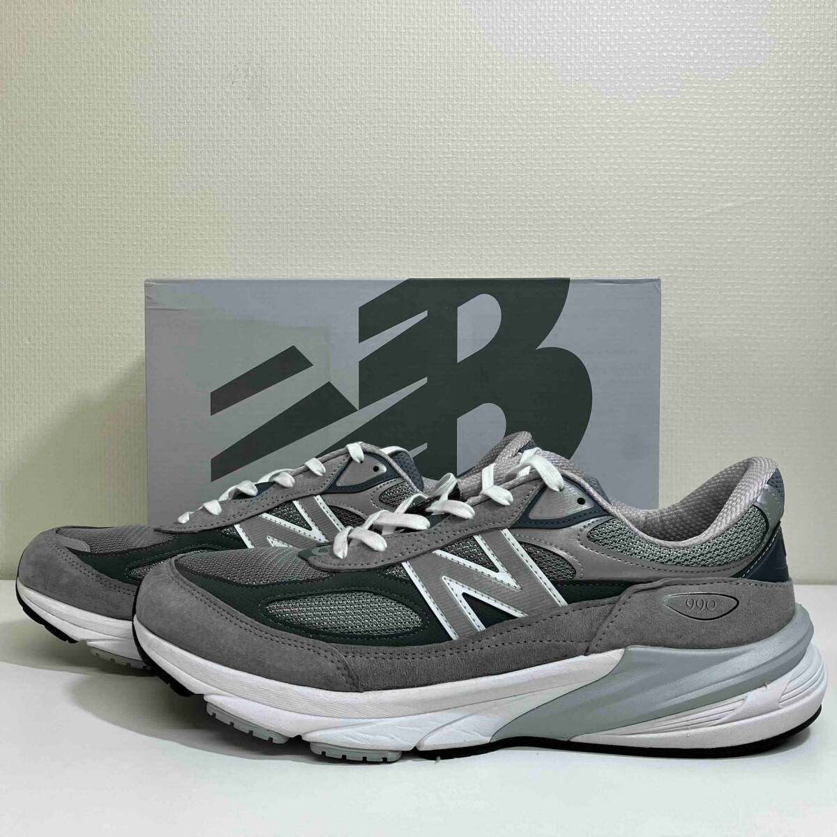 New Balance 990V6 GRAY with Shoelaces New balance M990GL6 серый размер 31cm