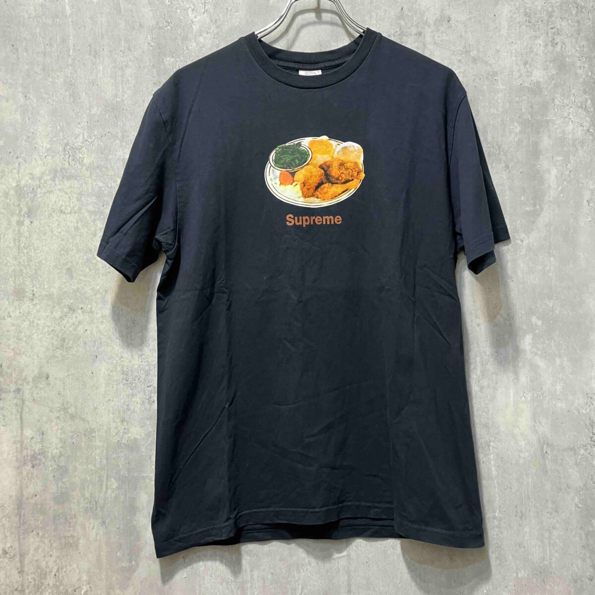 18SS Supreme chicken dinner tee チキン ディナー 半袖Tシャツ ネイビー SIZE M シュプリーム_画像1