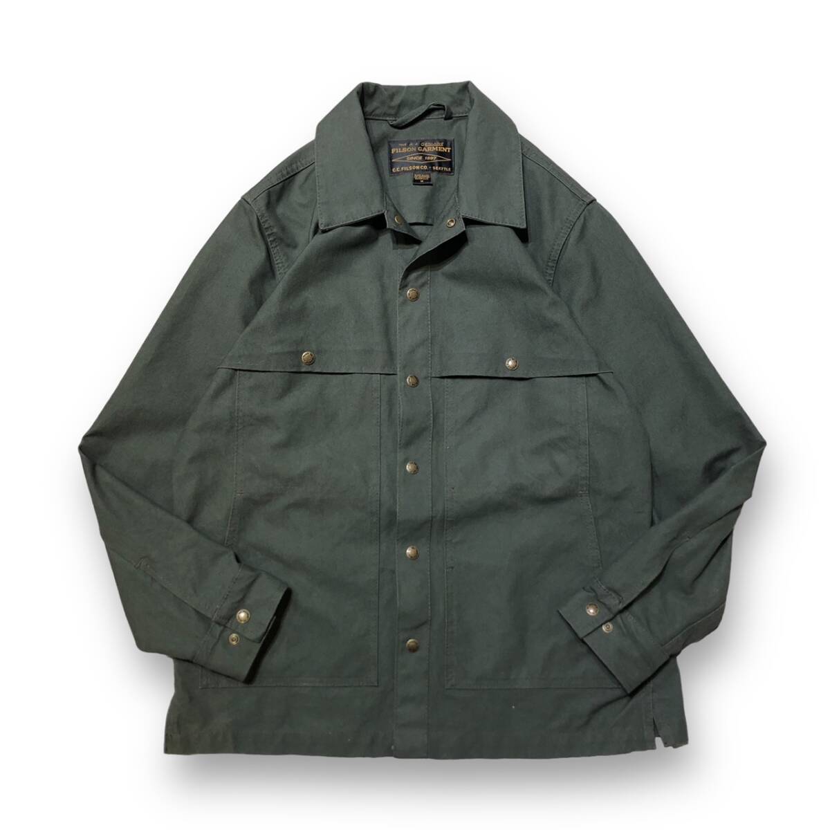 FILSON Dry Tin Cloth Jac-Shirt ジャケット カバーオール カーキ Mサイズ フィルソン 店舗受取可_画像1