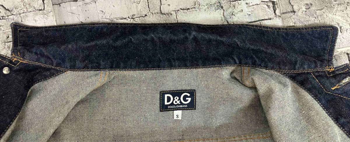 D&G DOLCE&GABBANA ドルチェ&ガッバーナ デニムジャケット Gジャン 三崎商事 サイズS インディゴ 店舗受取可の画像4