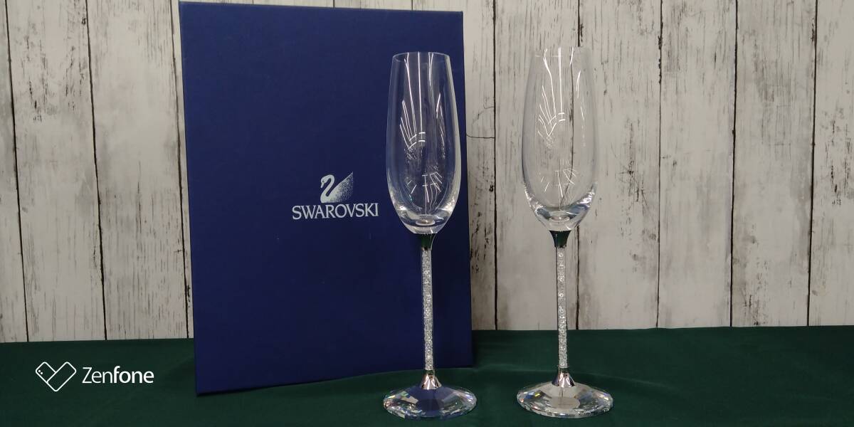 SWAROVSKI スワロフスキー ペアシャンパングラス_画像1