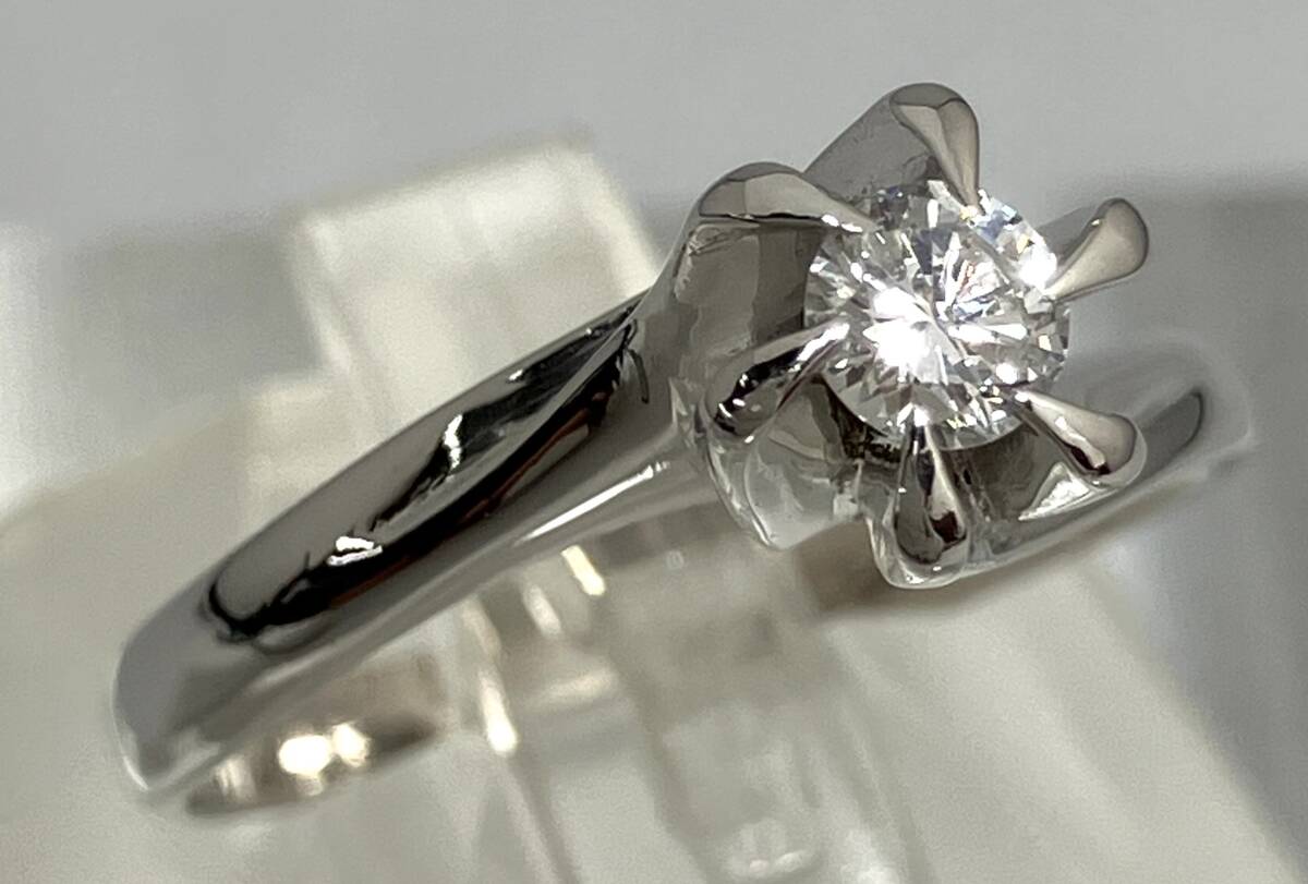 定番のお歳暮&冬ギフトの商品をすべ 約4.5g 約13号 Pt900 0.19ct ダイヤモンド 簡易鑑別書付 仕上げ済 天然 指輪 リング プラチナ ダイヤ プラチナ台