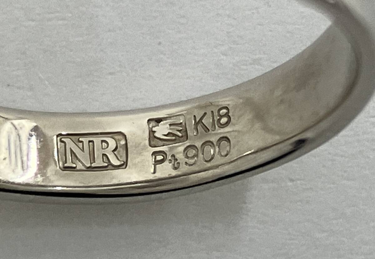 NINA RICCI кольцо 8.5 номер Pt900 K18 3.3g бренд аксессуары Nina Ricci платина 18 золотой 