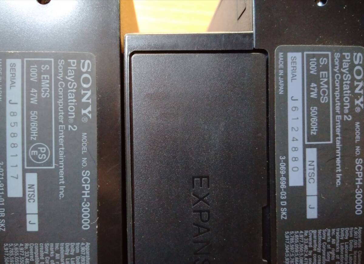 鴨BY PS2本体 まとめ売り7台セット [SCPH-30000×4/50000b/70000b×2 ] クリアブラック ブラック SONY PlayStation2 ジャンクの画像3