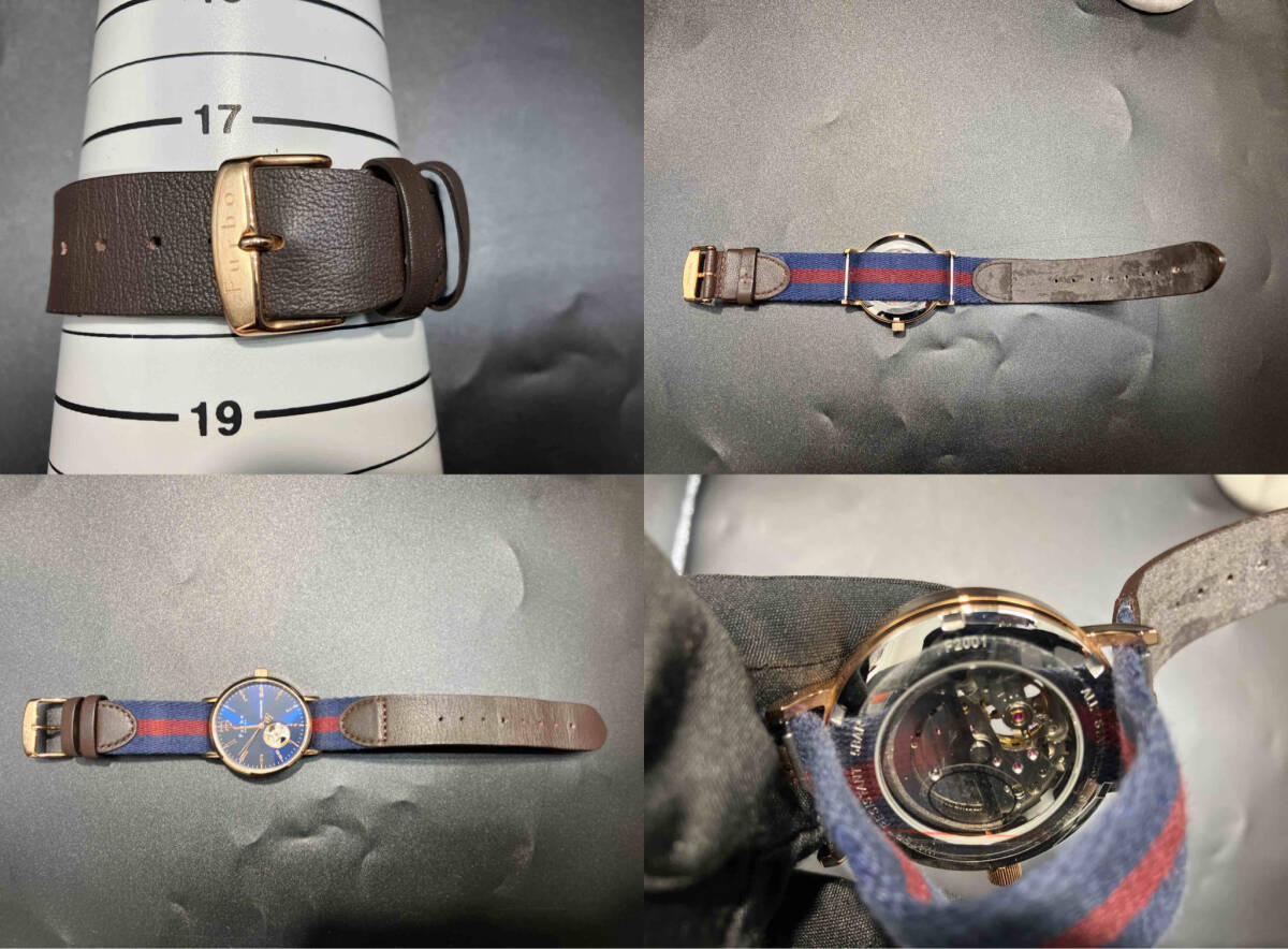 【即決】Furbo design 自動巻き フルボデザイン アナログ ブルー文字盤 腕時計 ウォッチ ユニセックスの画像4