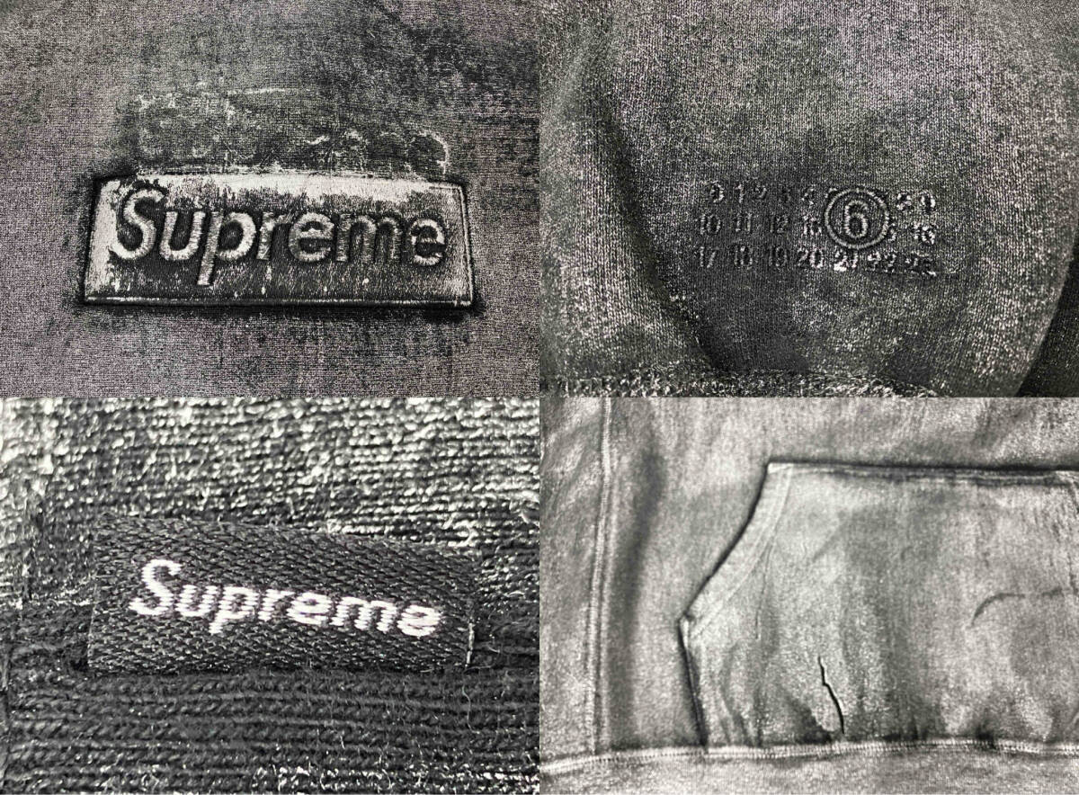 Supreme x MM6 Maison Margiela Box Logo Hooded シュプリーム メゾン マルジェラ フォイル ボックス ロゴ フーデッド パーカー サイズ XLの画像6