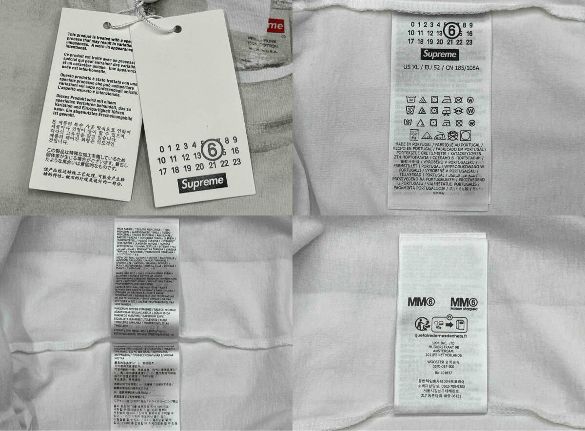 Supreme x MM6 Maison Margiela Box Logo Tee 'White' シュプリーム メゾンマルジェラ ボックスロゴ 半袖 Tシャツ ホワイトの画像8