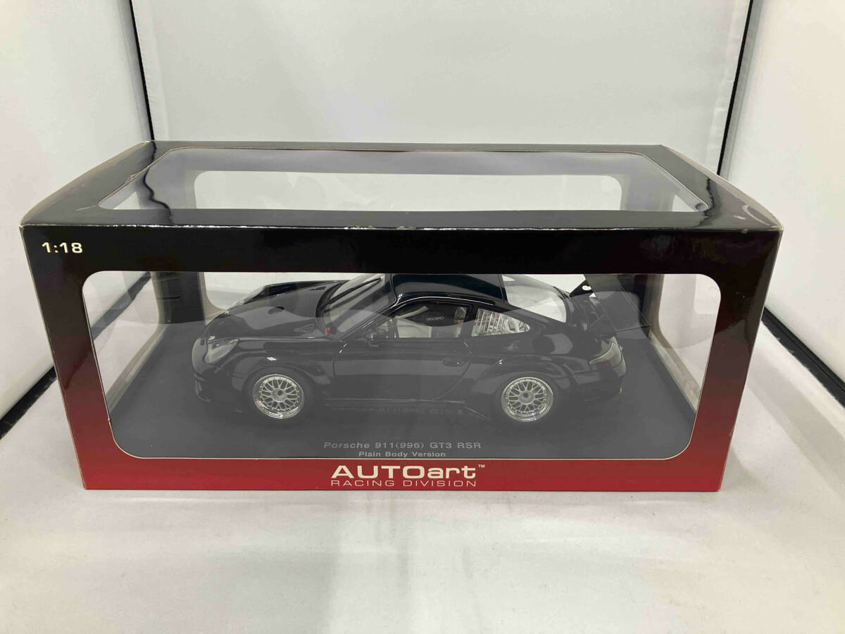 現状品 AUTOart 1/18 ポルシェ 911 (996) GT3 RSR ‘05 プレーンボディ (ブラック) オートアートの画像1