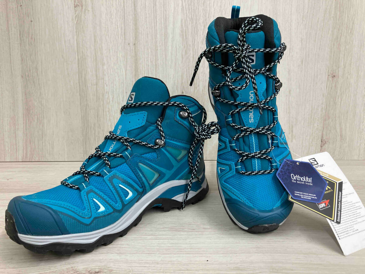 SALOMON トレッキングブーツ X ULTRA 3 MID GTX エメラルドグリーン 24.5cm_画像1