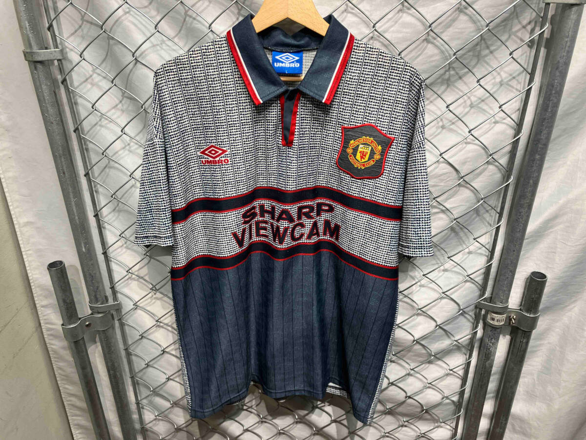 UMBRO Manchester united cantona アンブロ マンチェスターユナイテッド カントナ サッカー ユニフォーム ゲームシャツ Lサイズ 90sの画像1