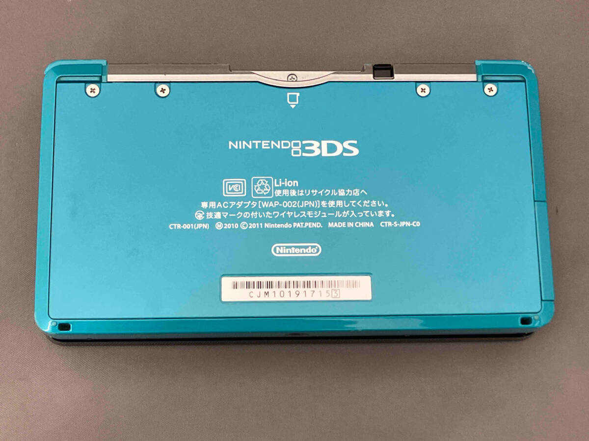 ジャンク 初期化済み ニンテンドー3DS アクアブルー 本体_キズあり