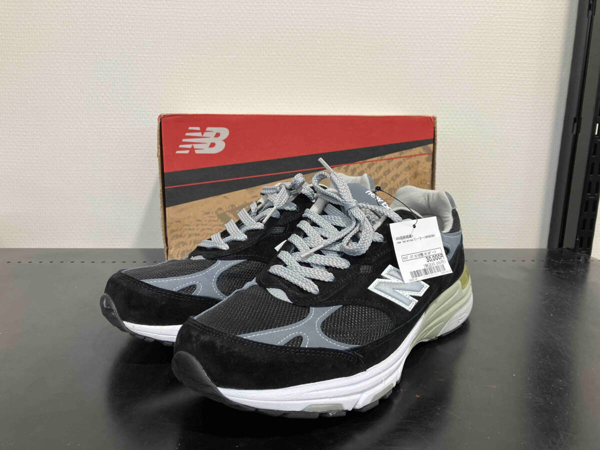 New Balance ニューバランス 993 Made in England イングランド製 MR993BK 黒 ブラック 27.5cm UK9 スエード生地 USA スニーカー メンズの画像2