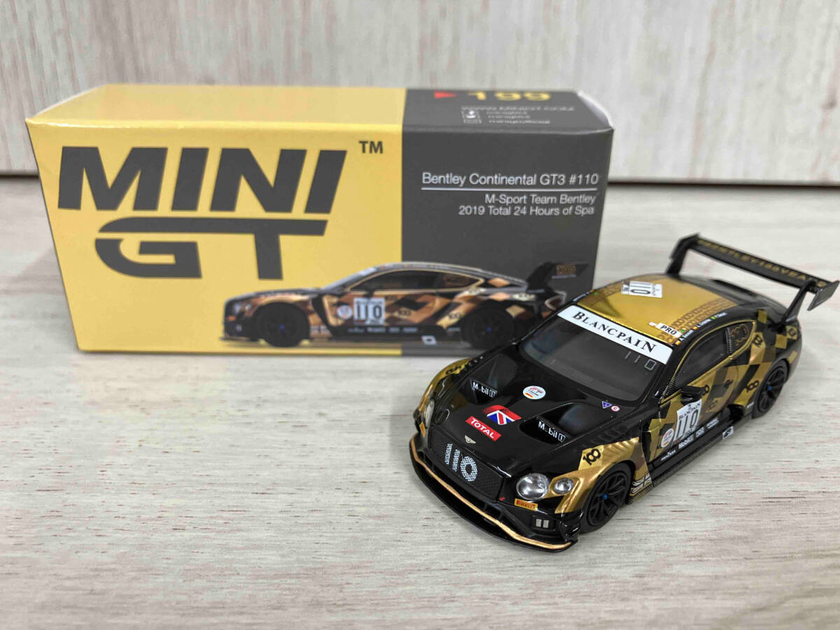 MINI GT 1/64 ベントレー・コンチネンタルGT3'トータル・スパ24時間 2019 #110 ベントレーチーム Mスポーツ' ミニカーの画像1