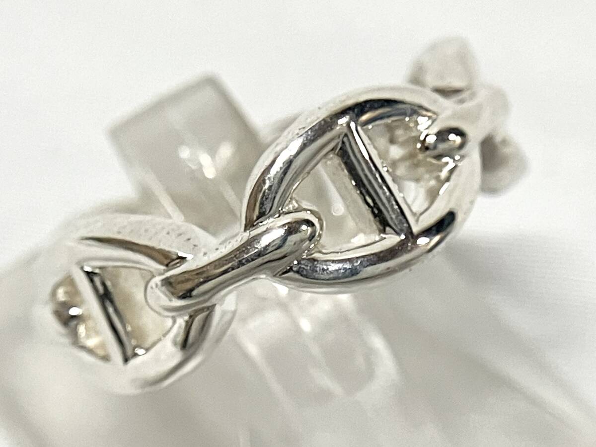 印象のデザイン 新品仕上げ済 HERMES エルメス SV シルバー Ag925 シェーヌダンクル 12号 6.20g ブランドアクセサリー 指輪 リング 店舗受取可 指輪