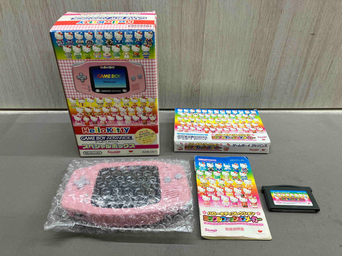 ハローキティ ゲームボーイアドバンス スペシャルボックス Nintendo ミラクルファッションメーカー サンリオ ソフト付きの画像1