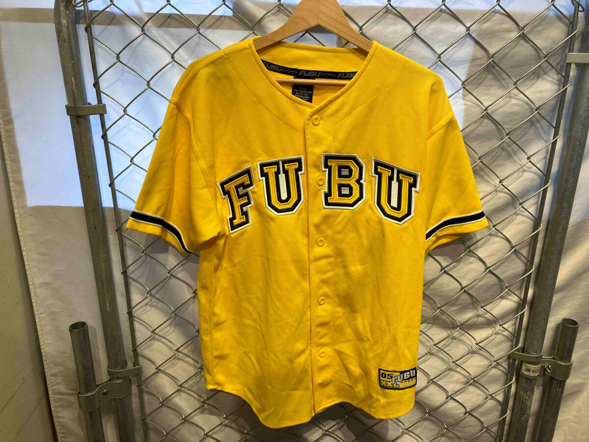 FUBU フブ ベースボールシャツ Mサイズ イエロー 店舗受取可_画像1