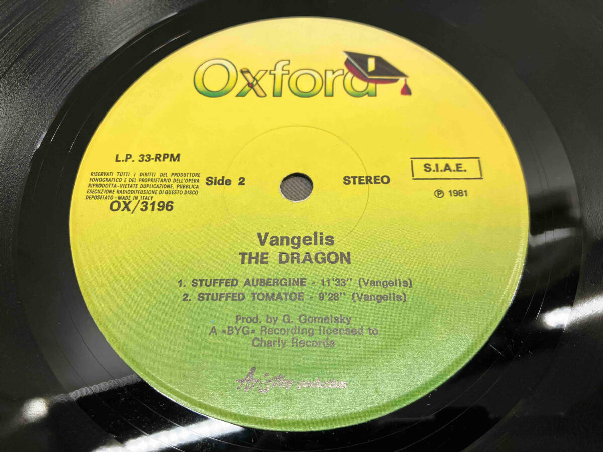 【LP盤Rock】VANGELIS /THE DRAGON （OX3196）ヴァンゲリスの画像5