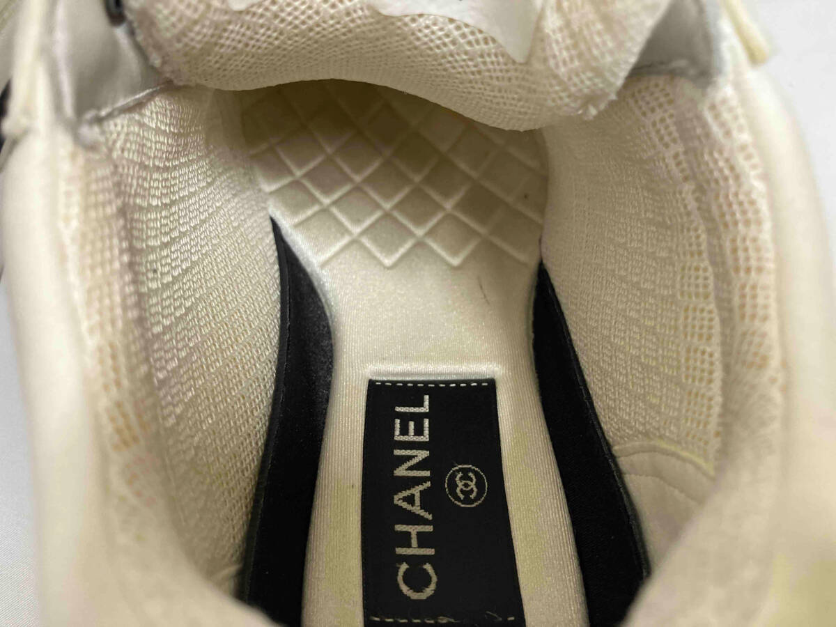 CHANEL／シャネル／ココマーク／ローカットスニーカー／ホワイト、ブラック／サイズ37（日本サイズ約23.5cm） 店舗受取可の画像6