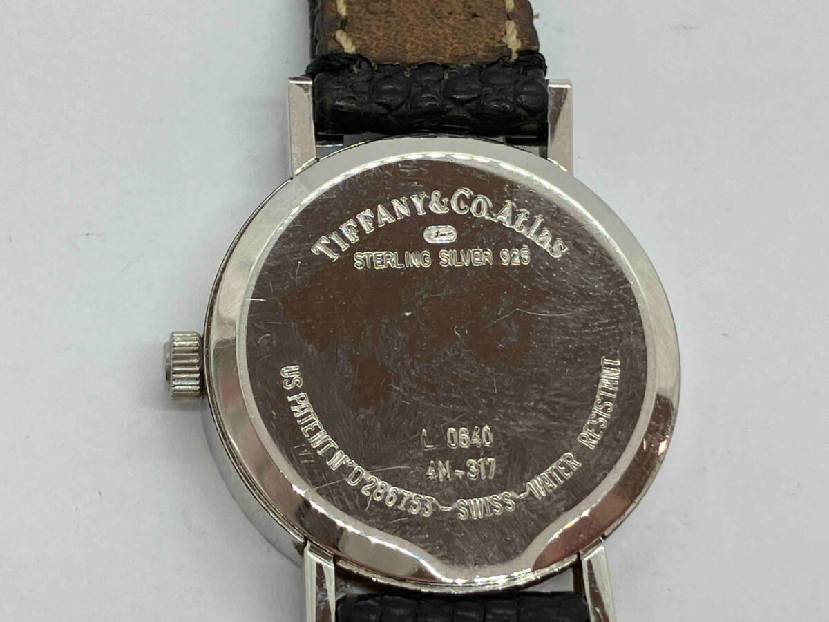 TIFFANY＆Co ティファニー L0640 4N-317 アトラス ベルト劣化有り クォーツ 腕時計_画像8