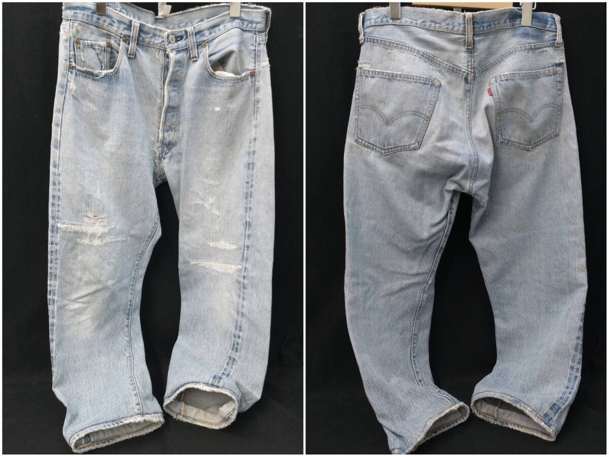 [70s] LEVI'S 501 VINTAGE DENIM JEANS リーバイス ヴィンテージ デニム ジーンズ 66後期 W36 刻印 6 77年製 ※リペアあり 店舗受取可_画像2