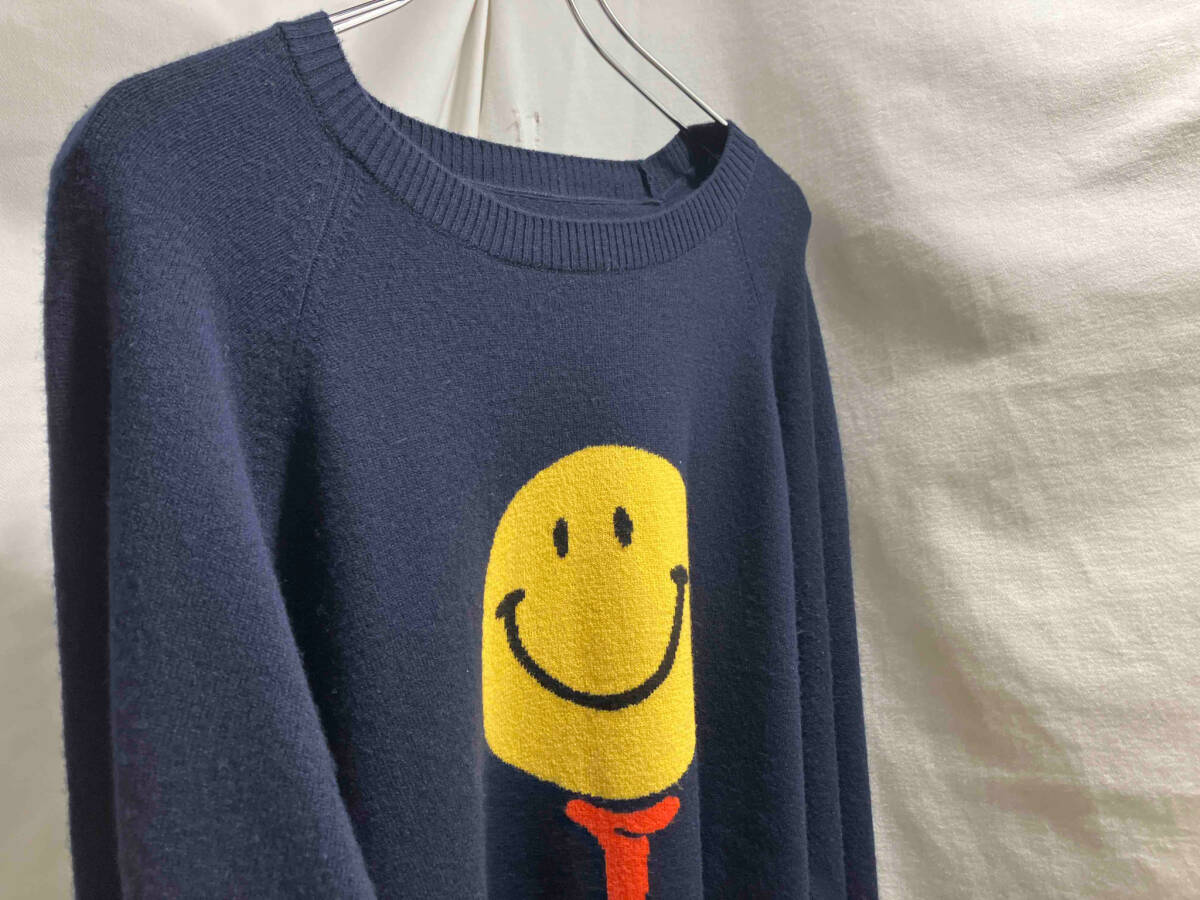 ROUGH & SWELL smile tee up knit sweater スマイル ティーアップ ニット セーター ネイビー SIZE XL ラフ アンド スウェル_画像3