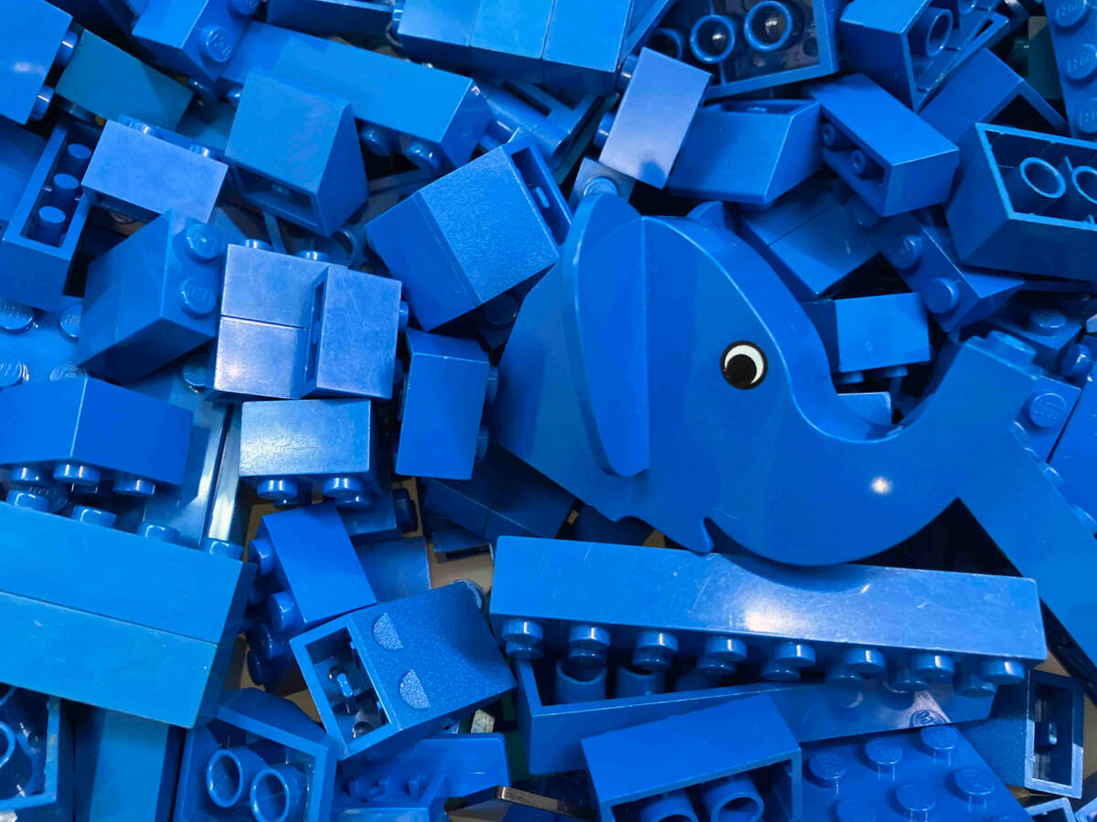 LEGO レゴ 色分けブロック バラ 【青/ブルー】3kg以上 大量 まとめ売り パーツ プレート 基本ブロック 特殊ブロックの画像8