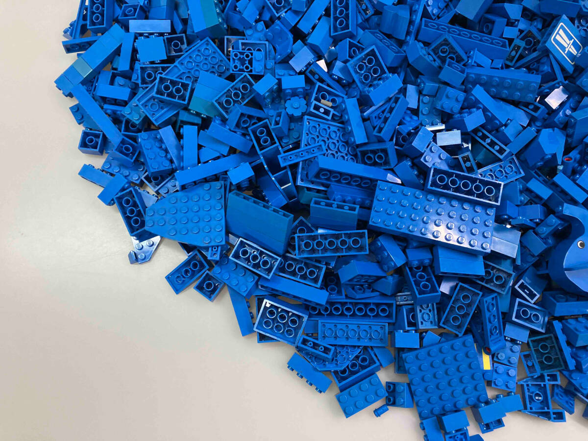LEGO レゴ 色分けブロック バラ 【青/ブルー】3kg以上 大量 まとめ売り パーツ プレート 基本ブロック 特殊ブロックの画像6