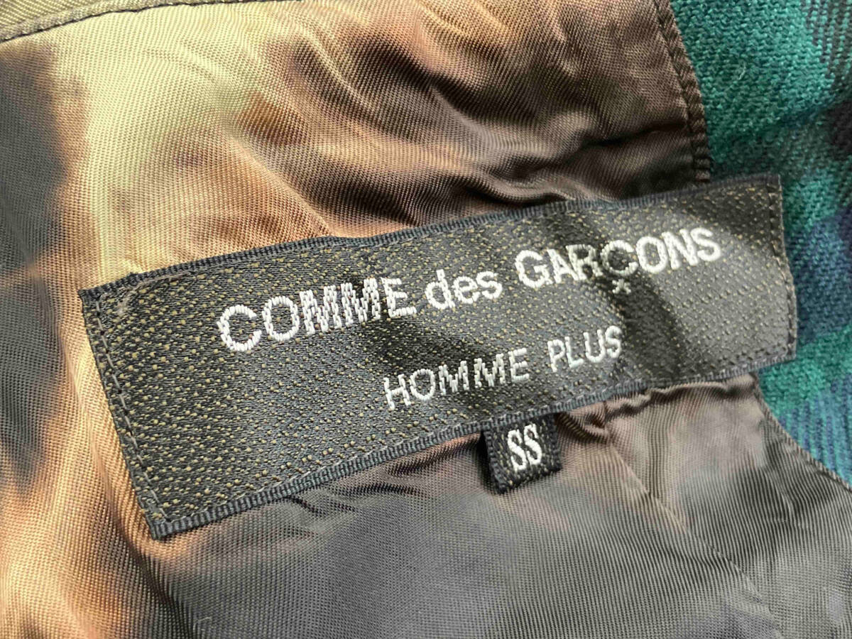 COMME des GARCONS HOMME PLUS /テーラードジャケット/コムデギャルソンオムプリュス/チェック柄/ブリーチ加工 /AD2008/サイズSS/春の画像6