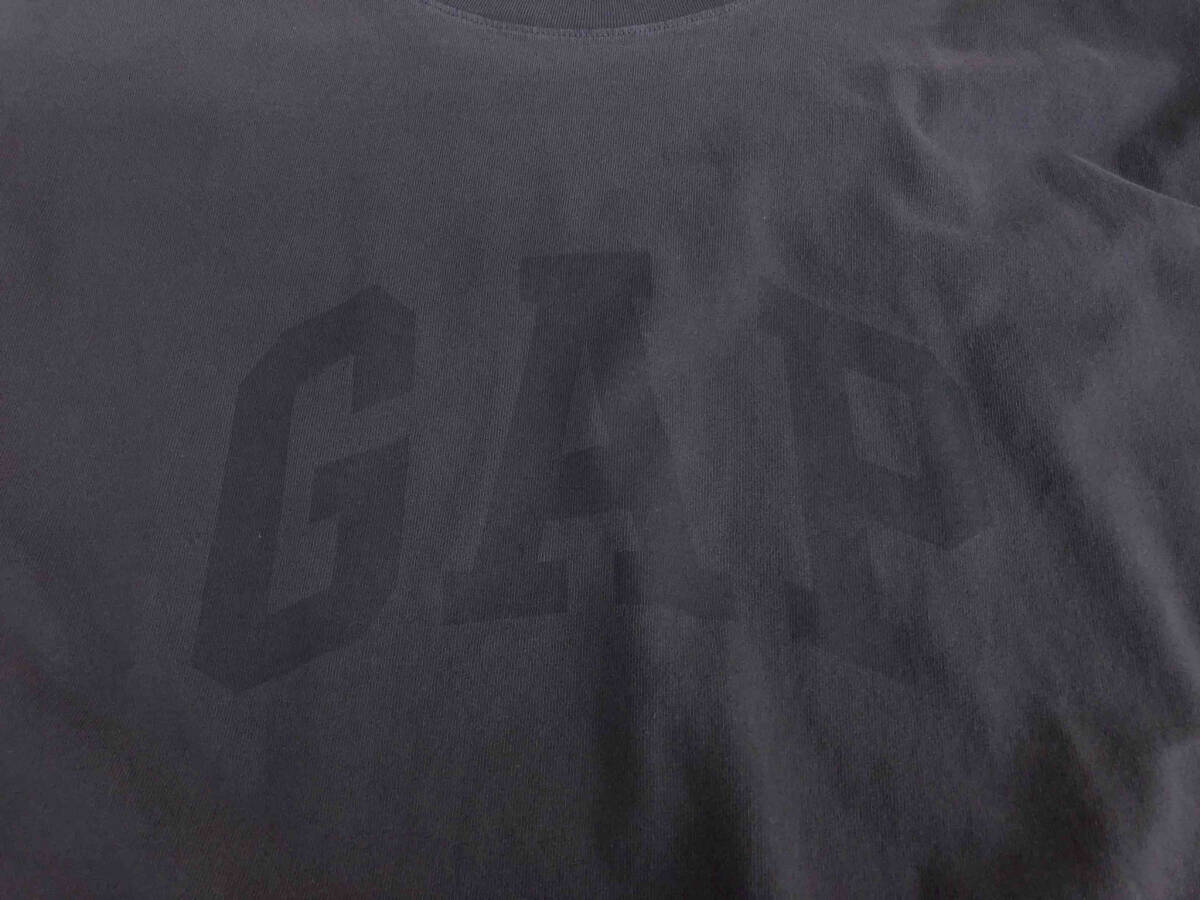 YEEZY GAP イージーギャップ ロゴ 長袖Tシャツ [471305-01-1] グレー コットン メンズ [M]【裾に穴あきあり】_画像4