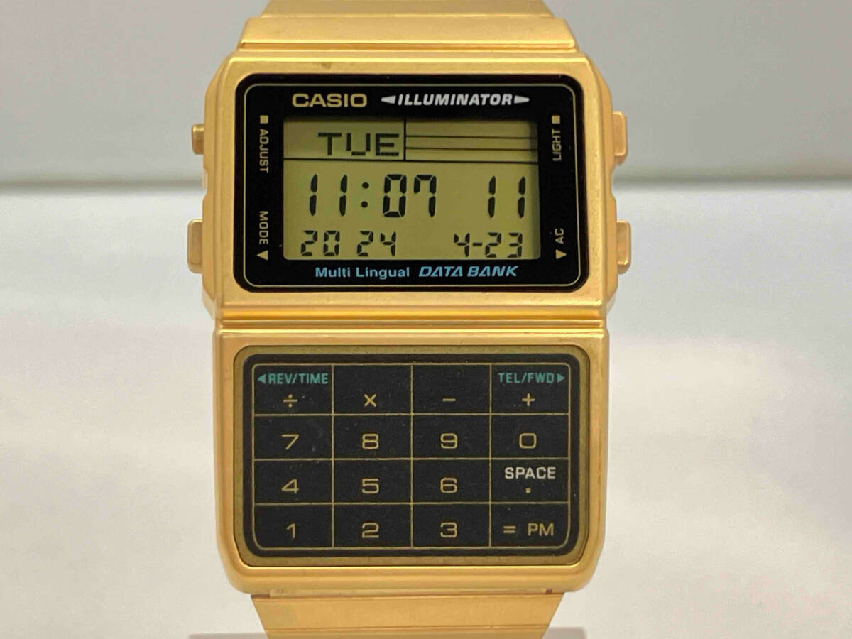 ジャンク 【1円スタート】CASIO カシオ データバンク DBC-611G クォーツ 腕時計(ゆ23-04-02)の画像1