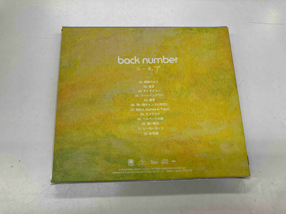 back number CD ユーモア(通常盤/初回プレス)_画像2
