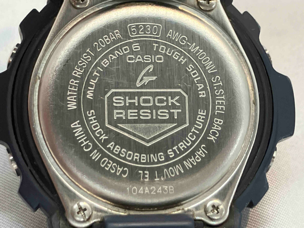【1円スタート】CASIO カシオ G-SHOCK AWG-M100NV ソーラー 腕時計(ゆ23-04-26)の画像3