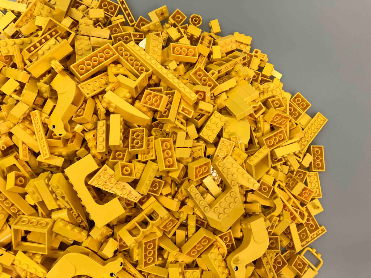 LEGO 色分けブロック バラ 【黄色/イエロー】3Kg以上 大量 まとめ売り パーツ プレート 基本ブロック 特殊ブロック 部品取りの画像4