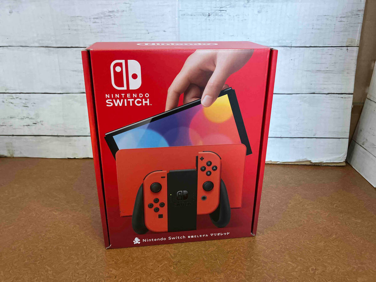 未使用品 Nintendo Switch(有機ELモデル) マリオレッド(HEGSRAAAA)_画像1