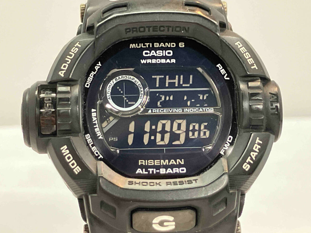【1円スタート】CASIO カシオ G-SHOCK RISEMAN GW-9200BWJ ソーラー 腕時計(ゆ25-04-04)の画像1