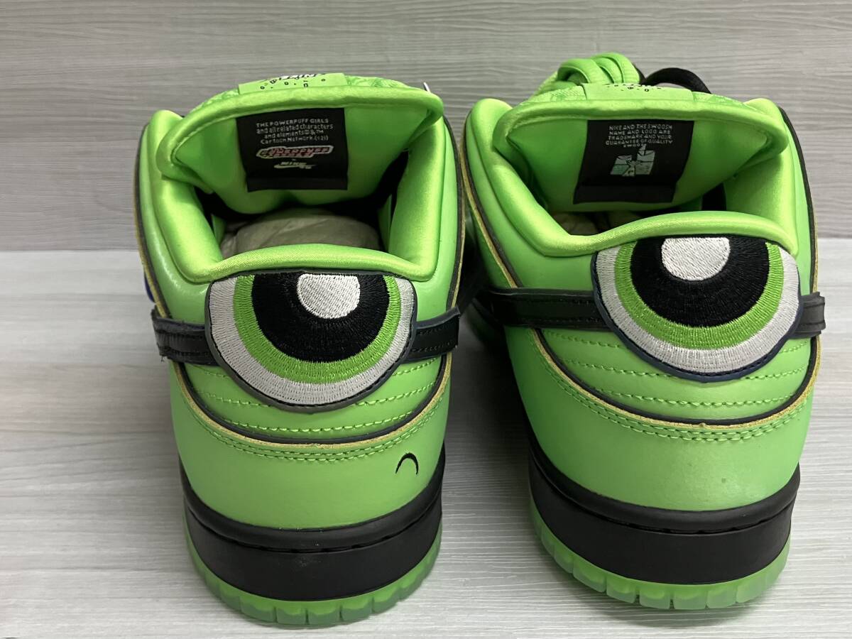 The Powerpuff Girls × Nike SB Dunk Low Pro QS “Buttercup“FZ8319-300 スニーカー 28.5cm ライトグリーン FAKEBUSTERS鑑定バッチ付の画像3