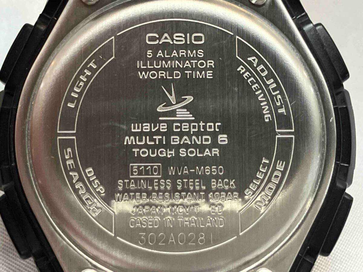 【1円スタート】CASIO カシオ ウェーブセプター WVA-M650 ソーラー 腕時計(ゆ25-04-18)の画像3