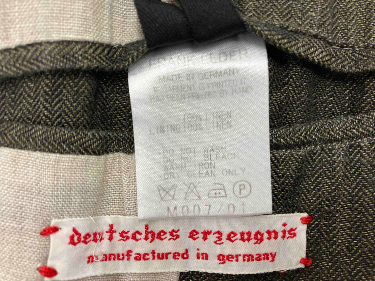 Frank Leder Frank Leader herringbone gray tailored jacket XS Germany made flax 100%