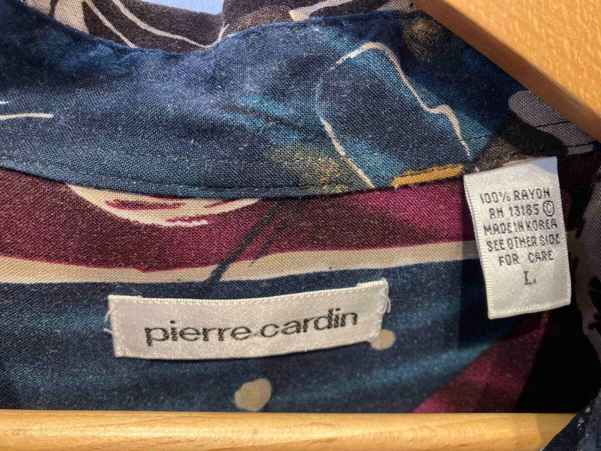 80s pierre cardin レーヨン100 総柄アロハシャツ ピエールカルダン L 店舗受取可_画像5