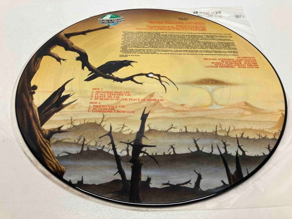 美品 LP Scorpions スコーピオンズ / Lonesome Crow Picture Disc HMI PD2 ジャケット無し_画像2