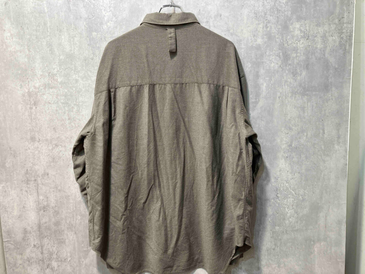 ZARA × STUDIO NICHOLSON FLANELL-ANZUGHEMD フランネル スーツ 長袖 シャツ グレー系 SIZE XL ザラ スタジオ ニコルソン_画像2