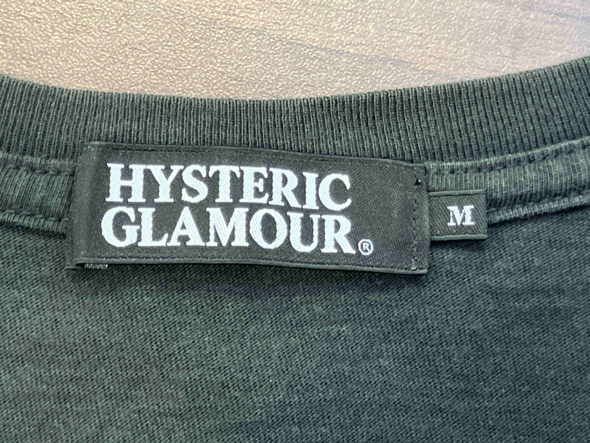 HYSTERIC GLAMOUR ヒステリックグラマー0212CT28 バックプリント コットン 日本製 半袖Tシャツ ブラック サイズMの画像4